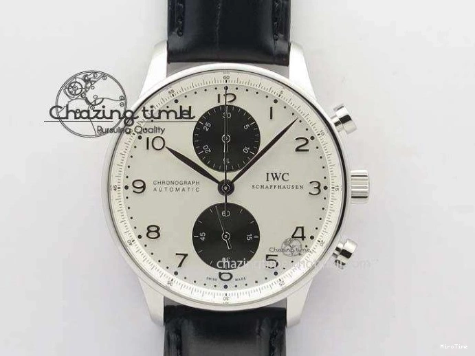 MIROTIME 0715 Portuguese Real PR RG IW5007 ZF 1:1 Best Edition Black Dial On Black Leather Strap A52010 V FreshLook 7304